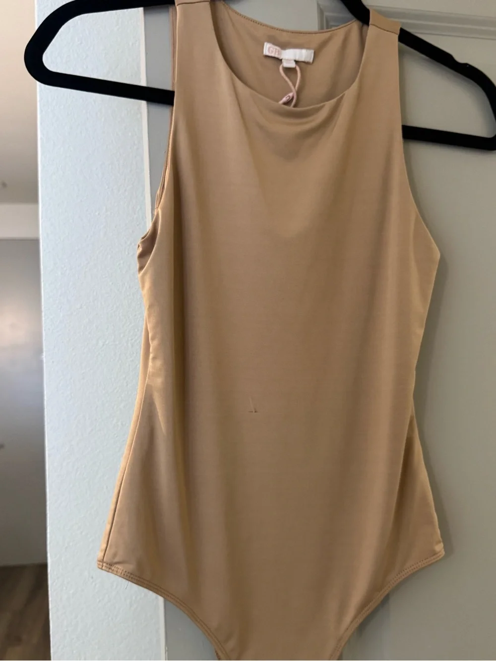 Gianni Bini Sleeveless Tan Bodysuit